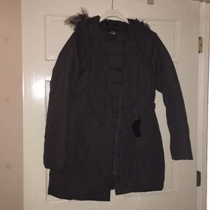North Face Down Coat with belt and hood